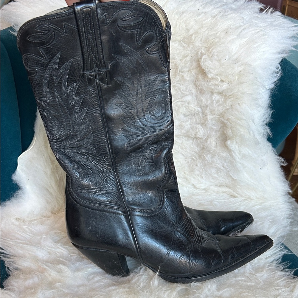 Black Western Heeled Boots